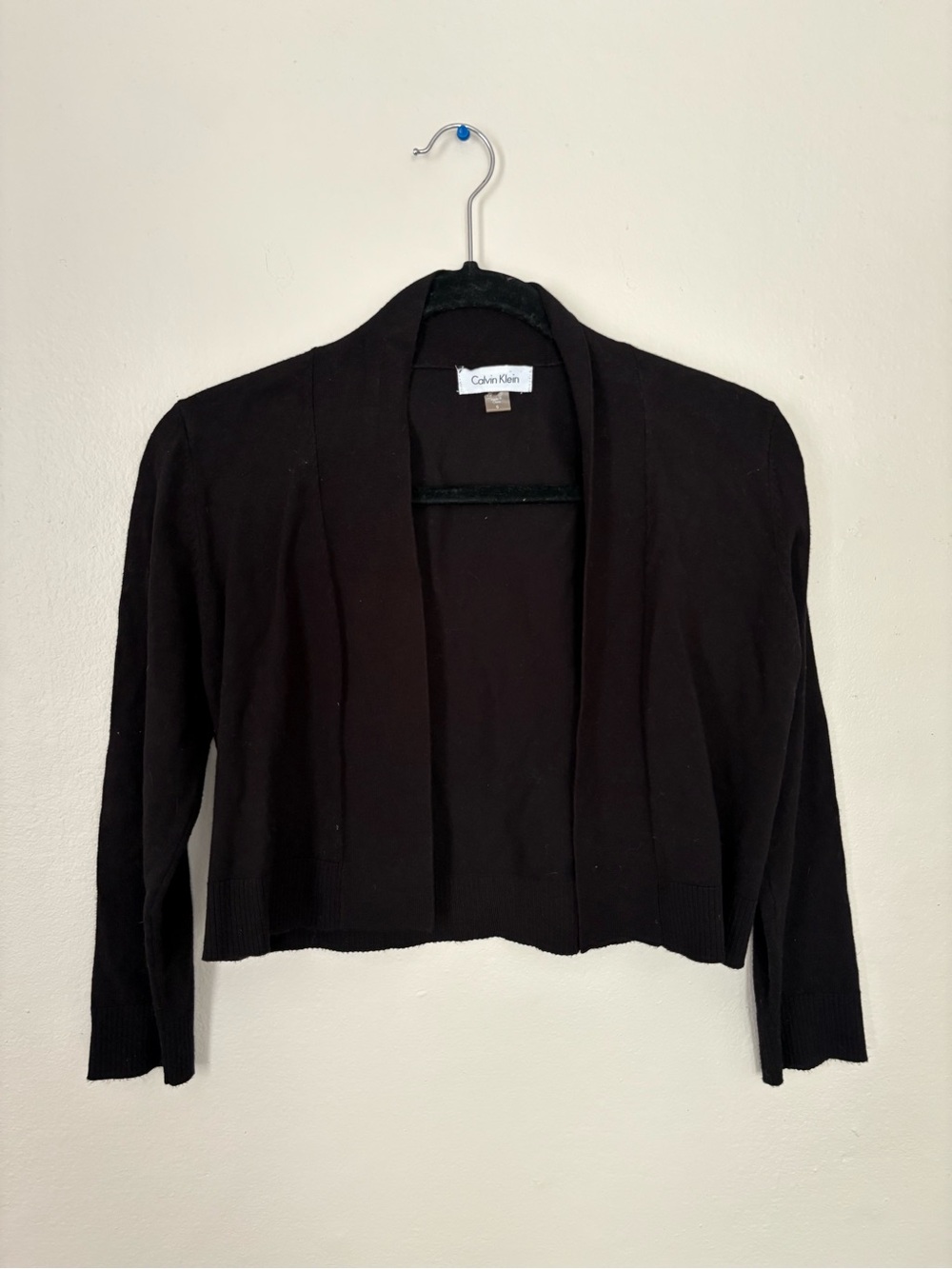Calvin Klein Black Lightweight Open Cardigan